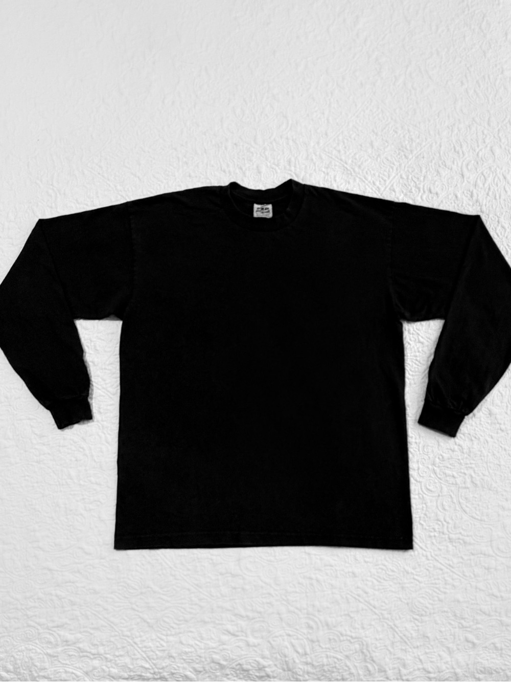 Pro 5 Super Heavy | Black Long Sleeve T-Shirt | 100% Cotton | Size XL